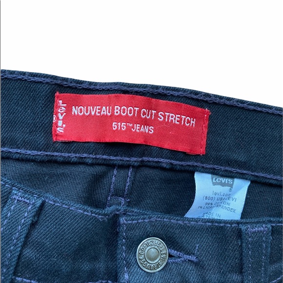 VTG Levi’s 515 Black Denim Bootcut Jeans black 6L - Picture 5 of 7